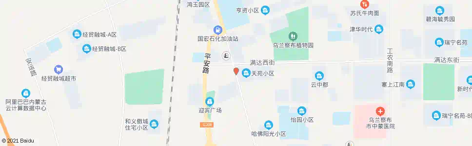 乌兰察布干休所_公交站地图_乌兰察布公交_妙搜公交查询2025