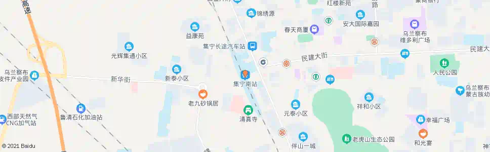 乌兰察布集宁南站_公交站地图_乌兰察布公交_妙搜公交查询2025