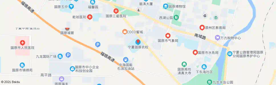 固原农校_公交站地图_固原公交_妙搜公交查询2025