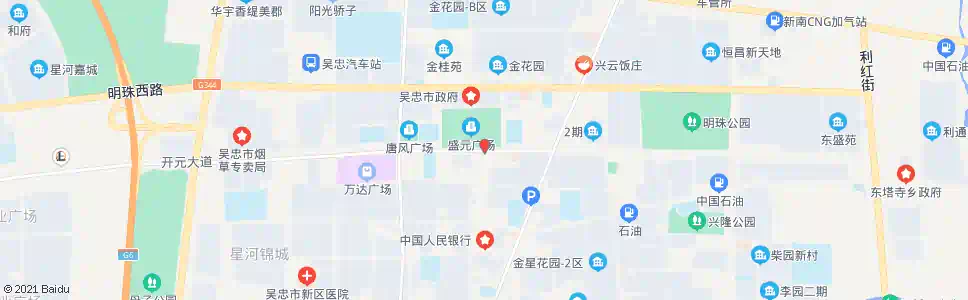 吴忠盛元广场_公交站地图_吴忠公交_妙搜公交查询2025