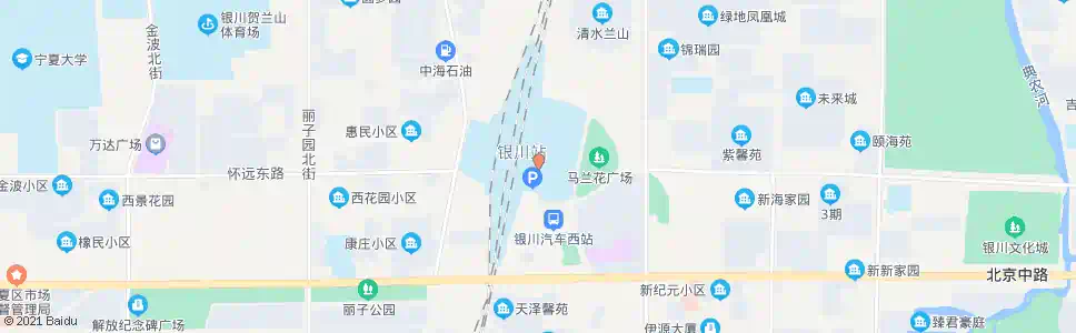 银川通达街_公交站地图_银川公交_妙搜公交查询2025