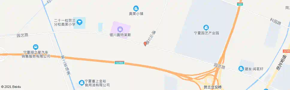 银川园艺路奥莱路口_公交站地图_银川公交_妙搜公交查询2025
