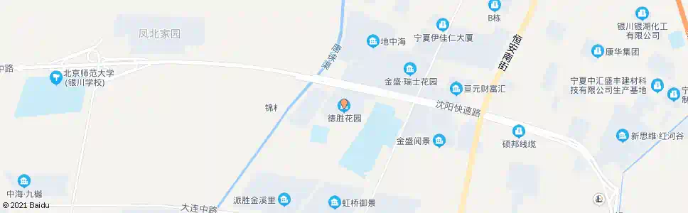 银川德胜西路花园南街口_公交站地图_银川公交_妙搜公交查询2025