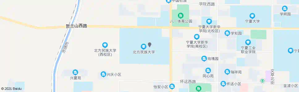 银川秦月路鸿雁路口_公交站地图_银川公交_妙搜公交查询2025