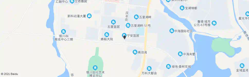 银川庆丰街六盘山路口_公交站地图_银川公交_妙搜公交查询2025
