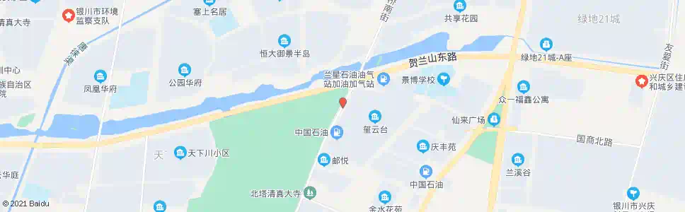 银川民主街贺兰山路口_公交站地图_银川公交_妙搜公交查询2025