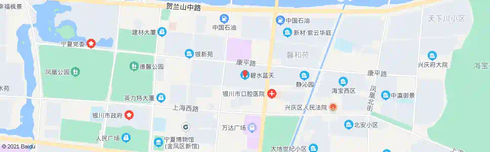银川蓝天小区_公交站地图_银川公交_妙搜公交查询2025