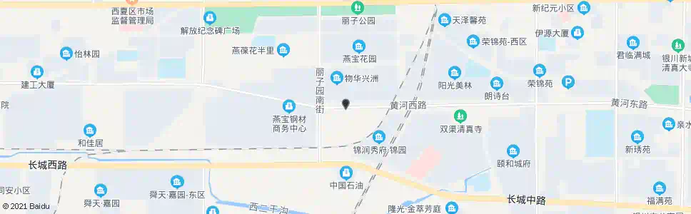 银川黄河路丽子园街口_公交站地图_银川公交_妙搜公交查询2025