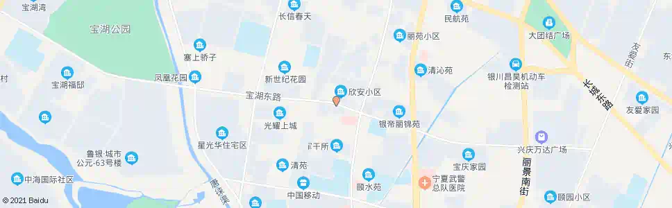 银川欣安小区_公交站地图_银川公交_妙搜公交查询2025