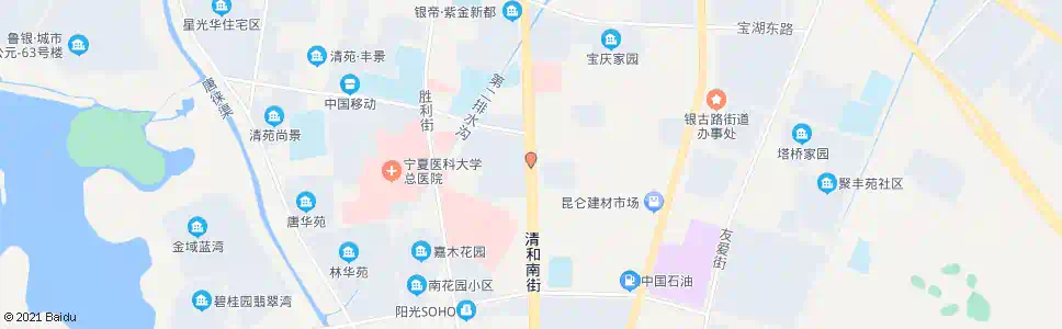 银川清和街治平路口_公交站地图_银川公交_妙搜公交查询2025