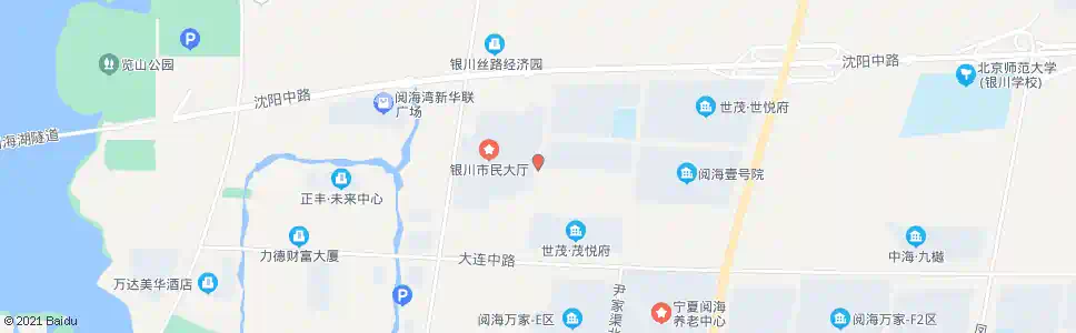 银川银川市民大厅东_公交站地图_银川公交_妙搜公交查询2025