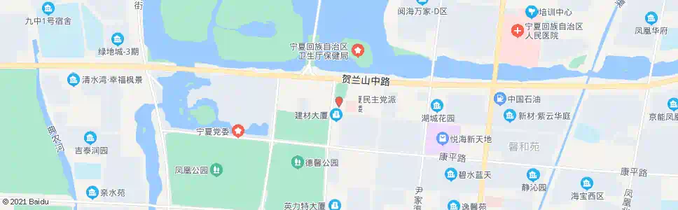 银川宁夏民主党派大楼_公交站地图_银川公交_妙搜公交查询2025
