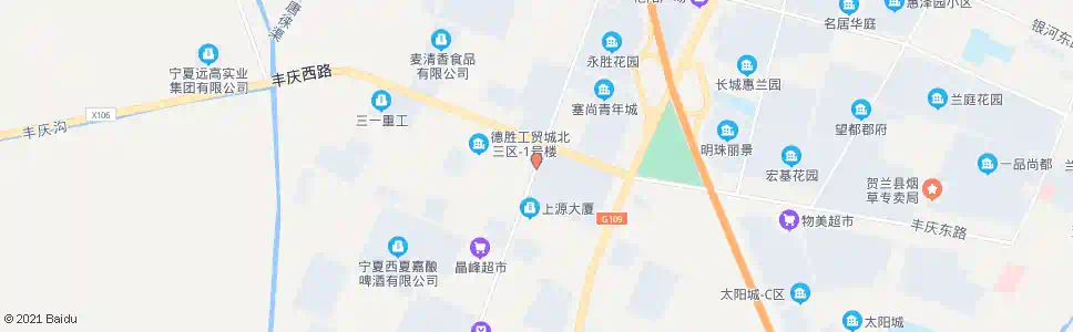 银川虹桥街丰庆路口_公交站地图_银川公交_妙搜公交查询2025