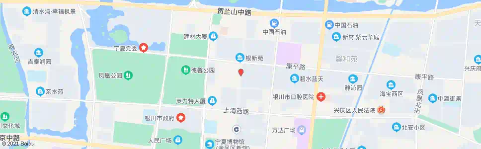 银川银新康居苑一区_公交站地图_银川公交_妙搜公交查询2025