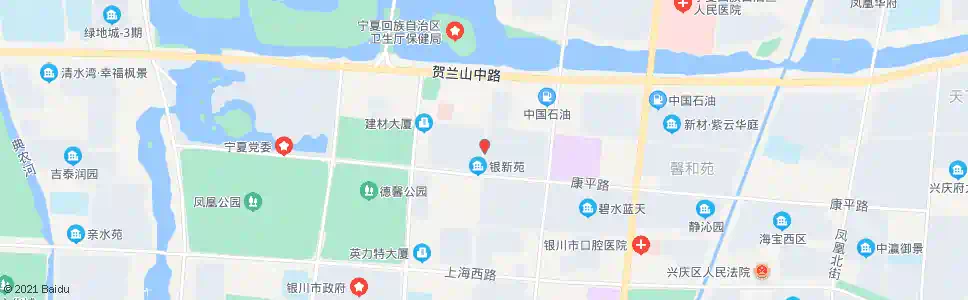 银川尹家渠街枕水巷口_公交站地图_银川公交_妙搜公交查询2025