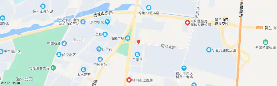 银川新世纪丽景街口_公交站地图_银川公交_妙搜公交查询2025