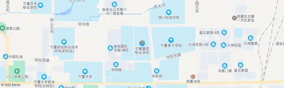 银川宁夏司法警官学院_公交站地图_银川公交_妙搜公交查询2025