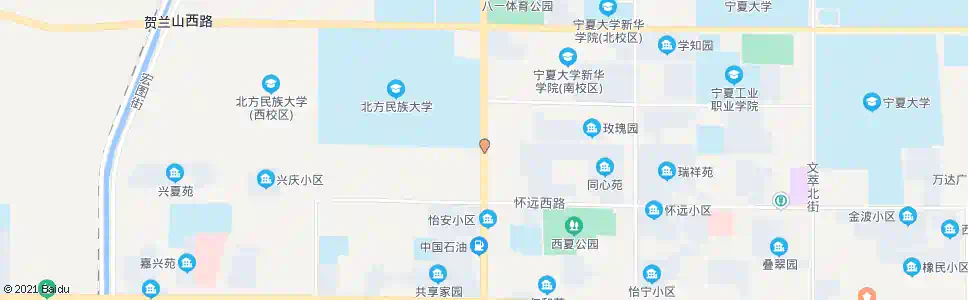 银川北方民族大学_公交站地图_银川公交_妙搜公交查询2025