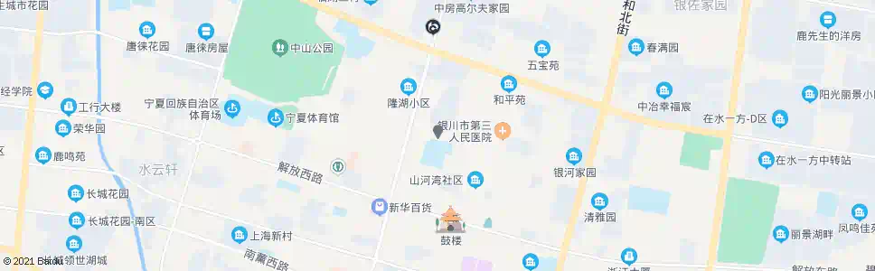 银川湖滨东街民族街口_公交站地图_银川公交_妙搜公交查询2025