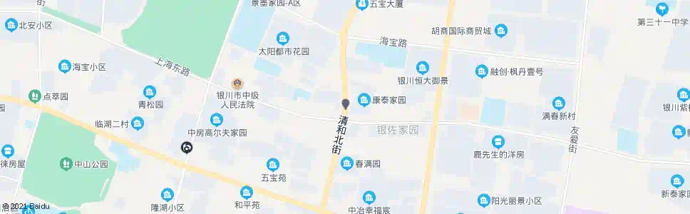 银川清和街上海路口_公交站地图_银川公交_妙搜公交查询2025