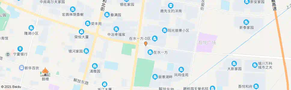 银川北京东路丽景街口_公交站地图_银川公交_妙搜公交查询2025