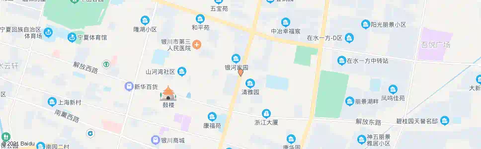 银川清和街湖滨路口_公交站地图_银川公交_妙搜公交查询2025