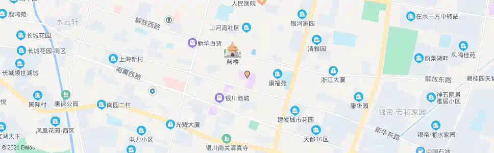 银川玉皇阁南_公交站地图_银川公交_妙搜公交查询2025