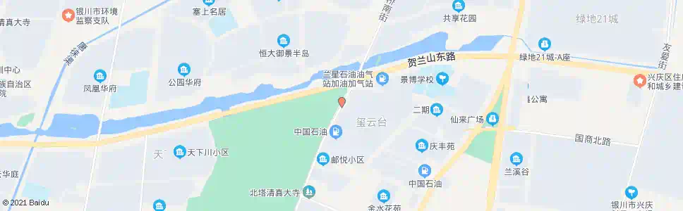 银川民族街贺兰山路口_公交站地图_银川公交_妙搜公交查询2025