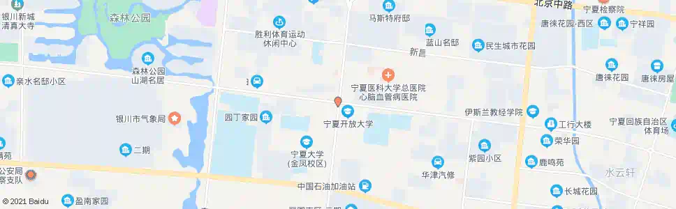 银川宁安大街_公交站地图_银川公交_妙搜公交查询2025