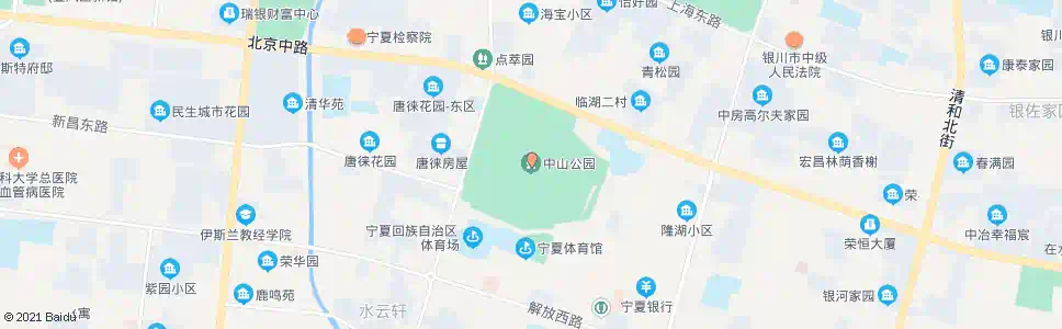 银川中山公园_公交站地图_银川公交_妙搜公交查询2025