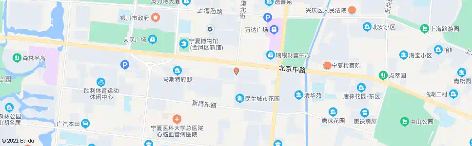 银川尹家渠街北京路口_公交站地图_银川公交_妙搜公交查询2025