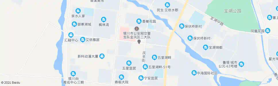 银川湖畔路庆丰街口_公交站地图_银川公交_妙搜公交查询2025