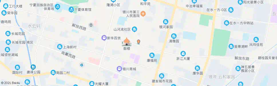 银川玉皇阁北_公交站地图_银川公交_妙搜公交查询2025