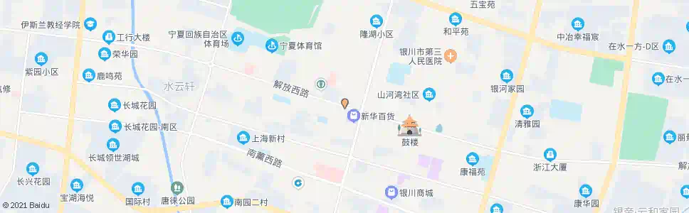银川老大楼_公交站地图_银川公交_妙搜公交查询2025