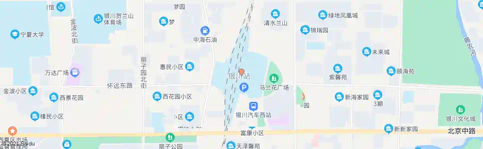 银川银川火车站广场南_公交站地图_银川公交_妙搜公交查询2025
