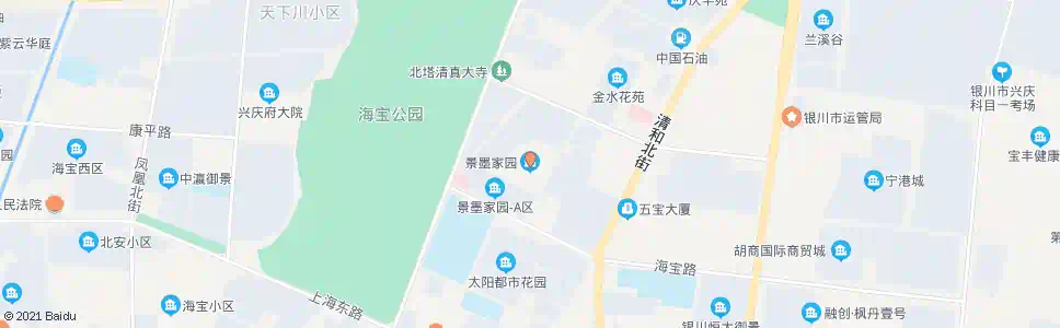 银川景墨家园_公交站地图_银川公交_妙搜公交查询2025