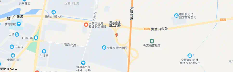 银川贺兰山路_公交站地图_银川公交_妙搜公交查询2025