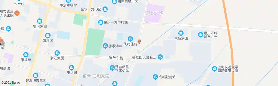 银川在水一方东_公交站地图_银川公交_妙搜公交查询2025