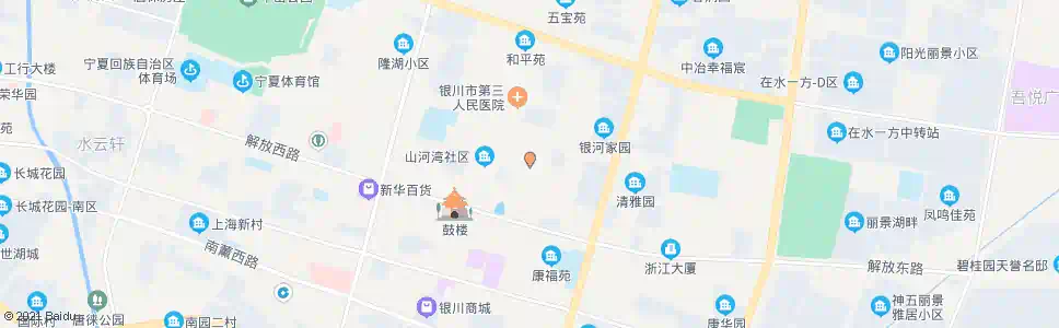 银川文化街中山街口_公交站地图_银川公交_妙搜公交查询2025