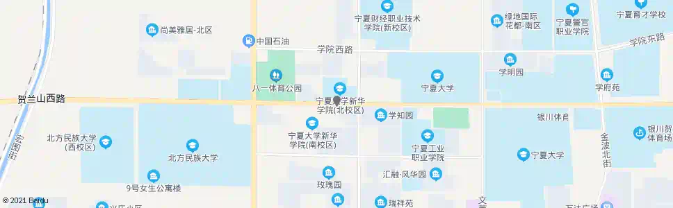 银川宁大西校区_公交站地图_银川公交_妙搜公交查询2025