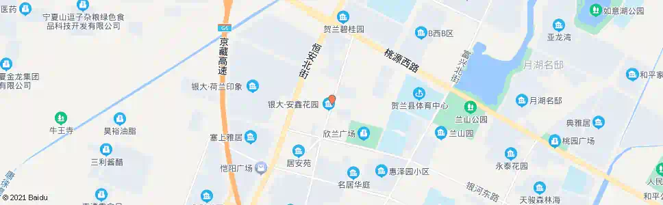 银川银大安鑫花园_公交站地图_银川公交_妙搜公交查询2025