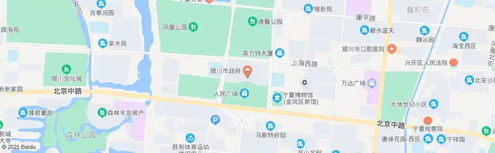银川行政中心_公交站地图_银川公交_妙搜公交查询2025