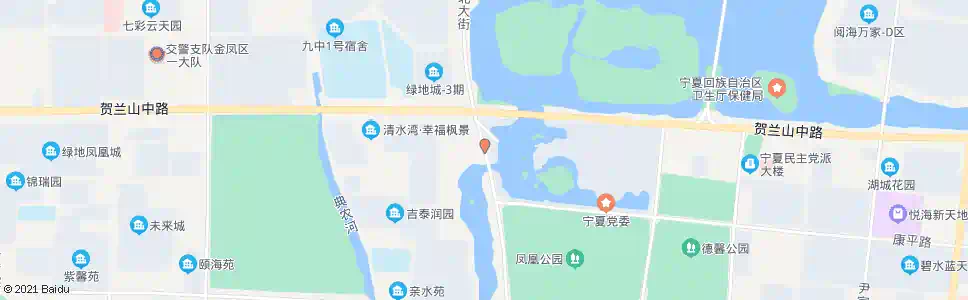 银川亲水街贺兰山路口_公交站地图_银川公交_妙搜公交查询2025
