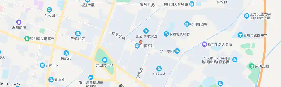 银川新华东街_公交站地图_银川公交_妙搜公交查询2025