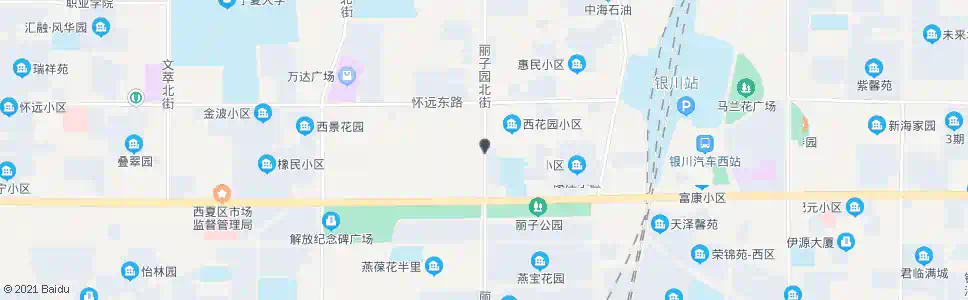 银川橡胶厂东门_公交站地图_银川公交_妙搜公交查询2025