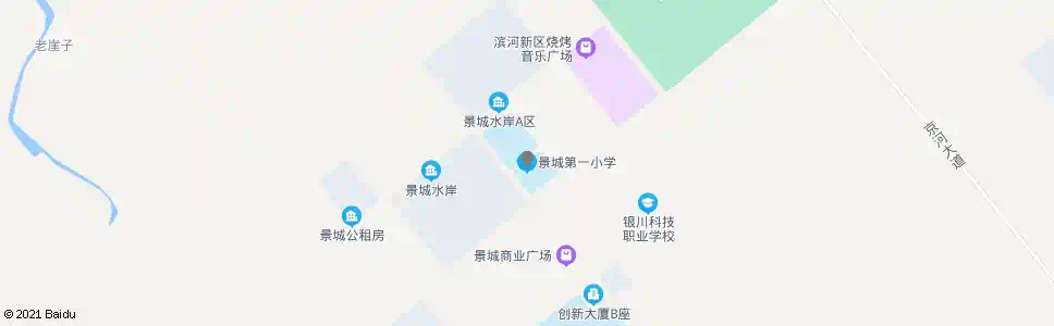 银川景城一小_公交站地图_银川公交_妙搜公交查询2025