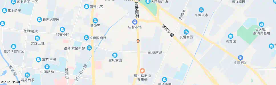 银川丽景街宝湖路口_公交站地图_银川公交_妙搜公交查询2025
