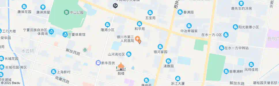 银川三医院_公交站地图_银川公交_妙搜公交查询2025