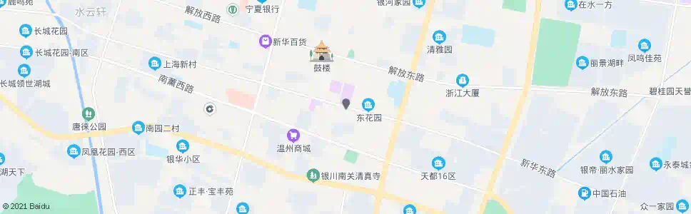 银川新华街玉皇阁街口_公交站地图_银川公交_妙搜公交查询2025