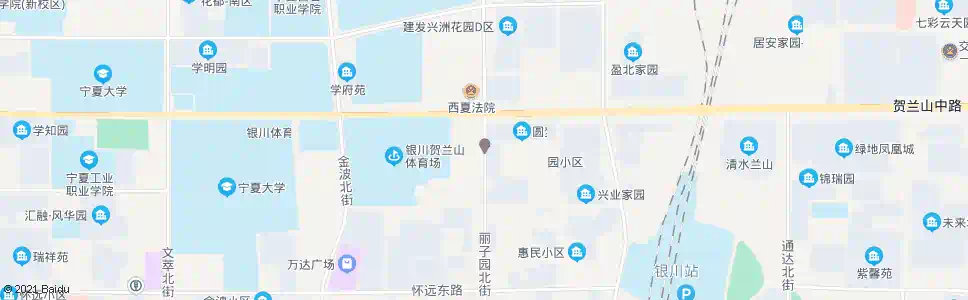 银川丽子园街贺兰山路口_公交站地图_银川公交_妙搜公交查询2025